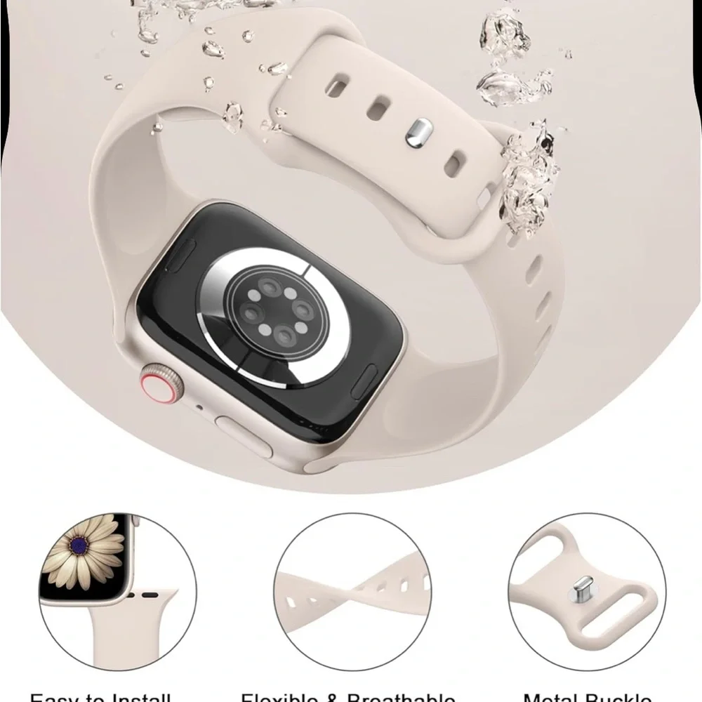 3 Pack Sport Bands Compatible with Apple Watch